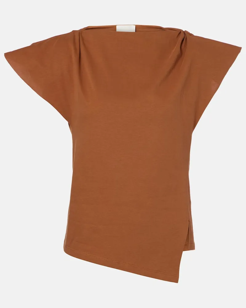 Isabel Marant T-Shirt Sebani aus Baumwolle Braun