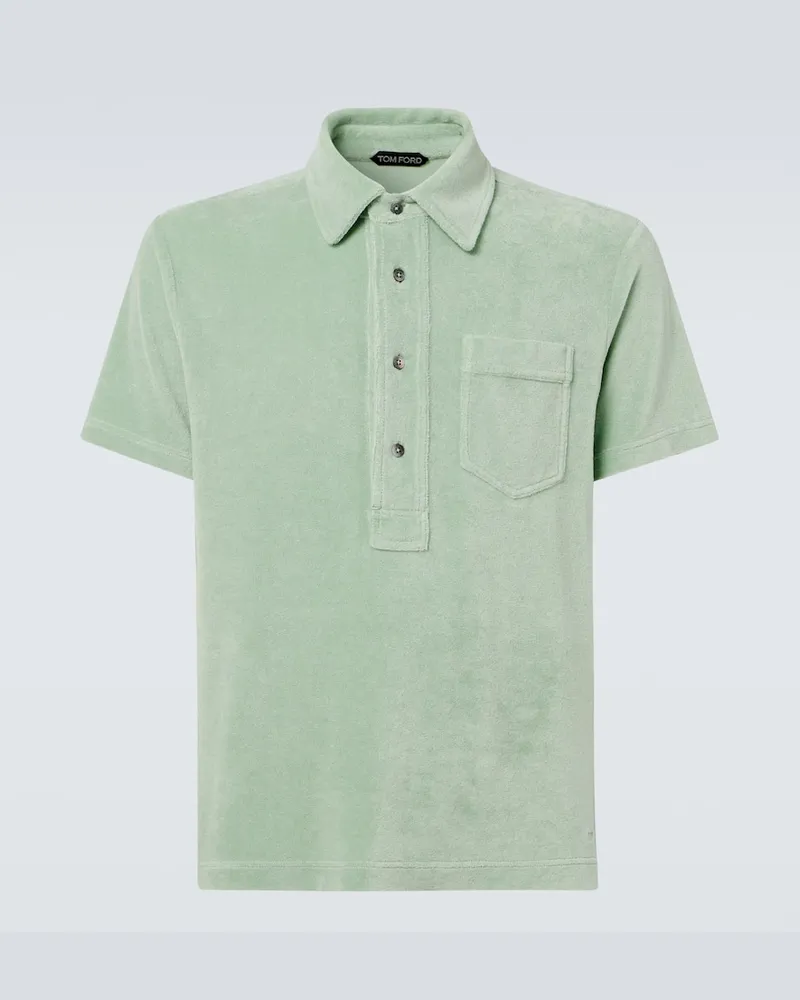 Tom Ford Polohemd aus Frottee Grün