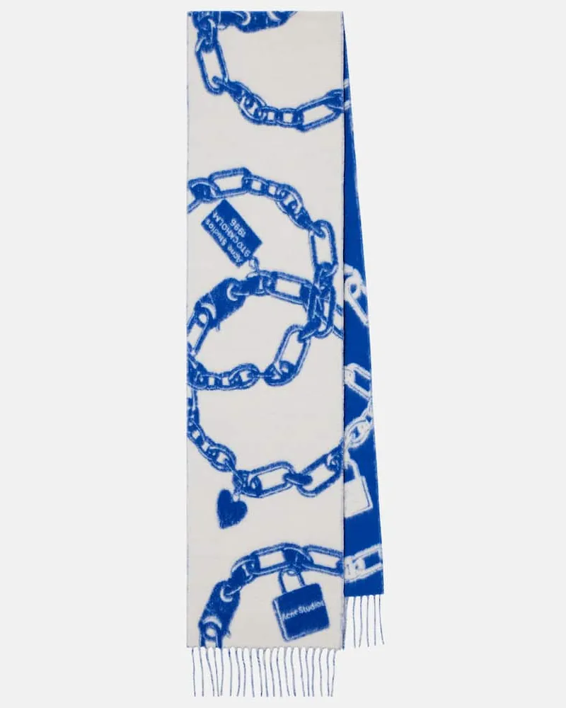 Acne Studios Schal aus Jacquard Weiß