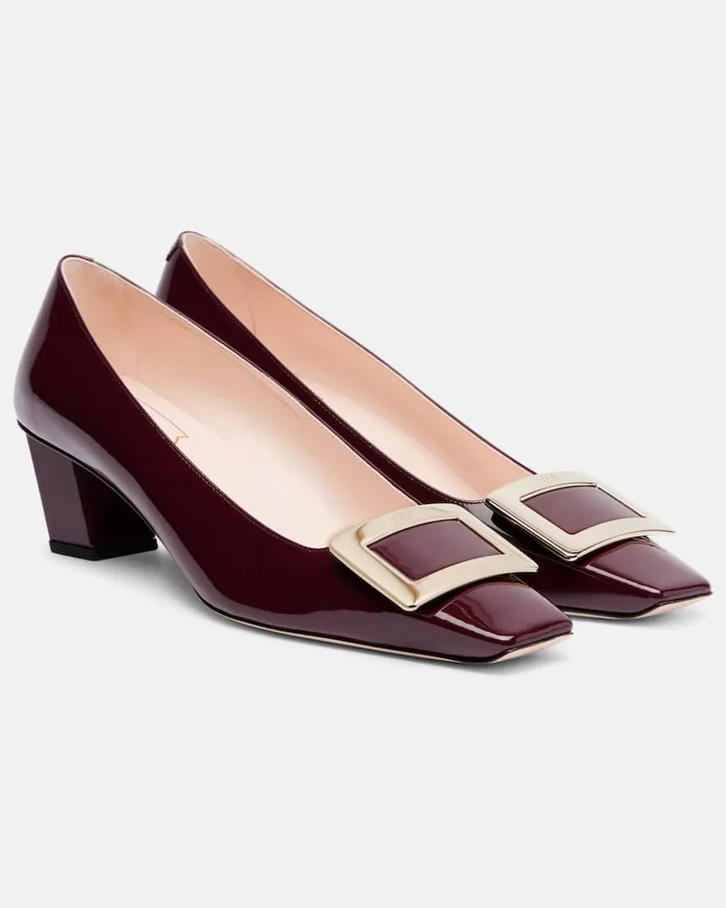 Roger Vivier Pumps Belle Vivier 45 aus Lackleder Burgunderrot