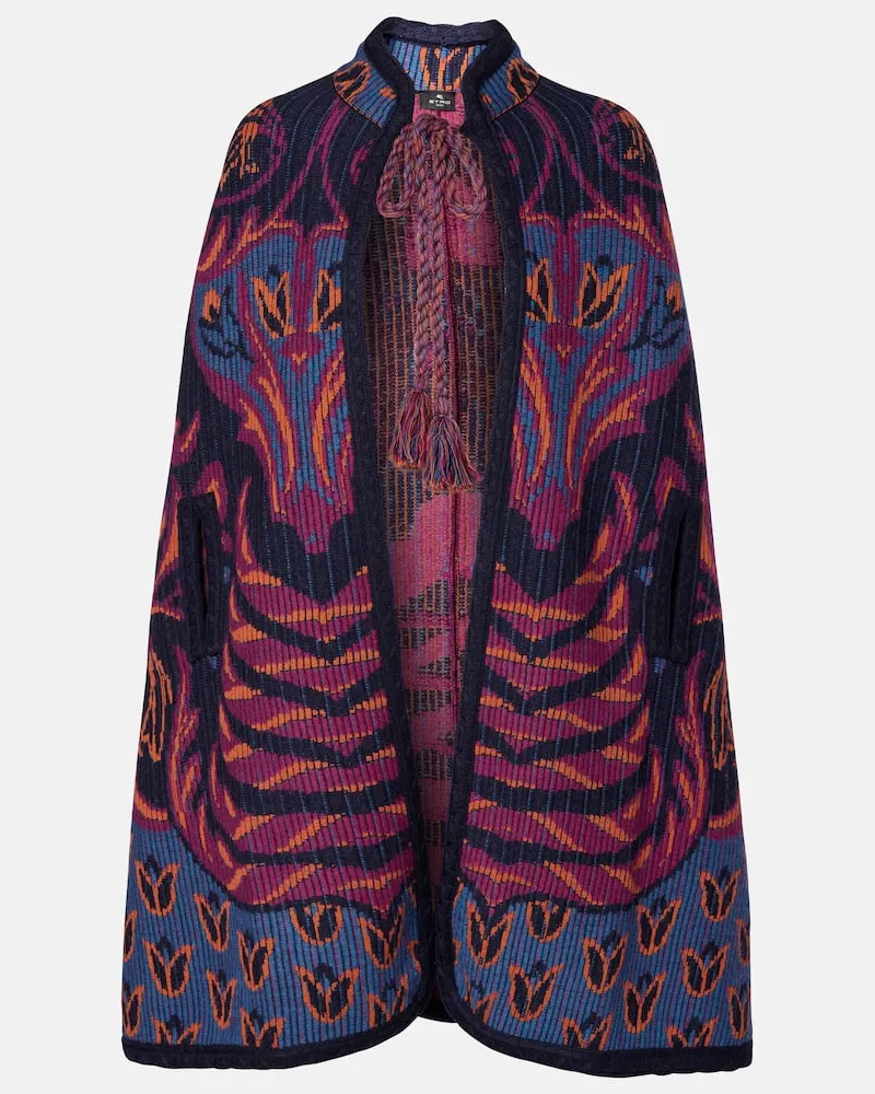 Etro Cape aus Jacquard Multicolor
