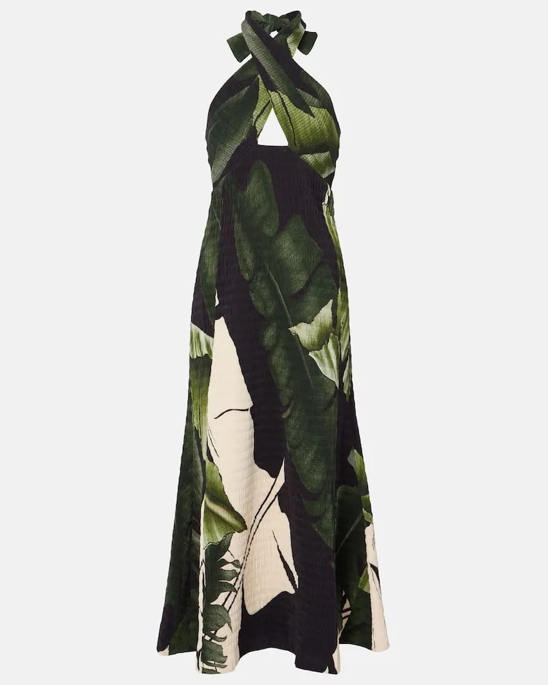 Johanna Ortiz Bedrucktes Maxikleid Grün