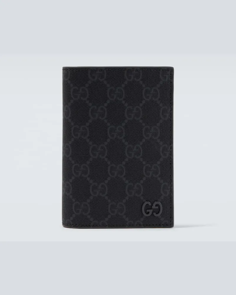 Gucci Reisepass-Etui GG aus Canvas Schwarz