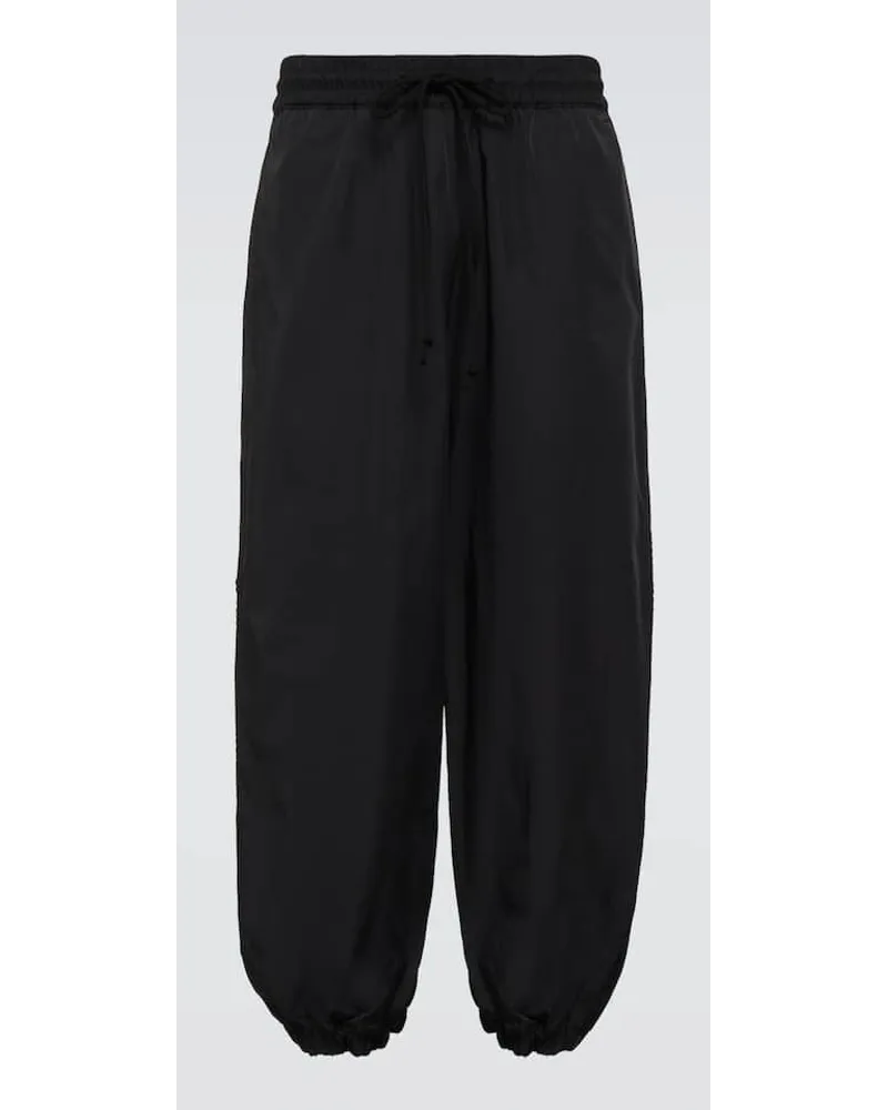 Junya Watanabe Weite Jogginghose Schwarz