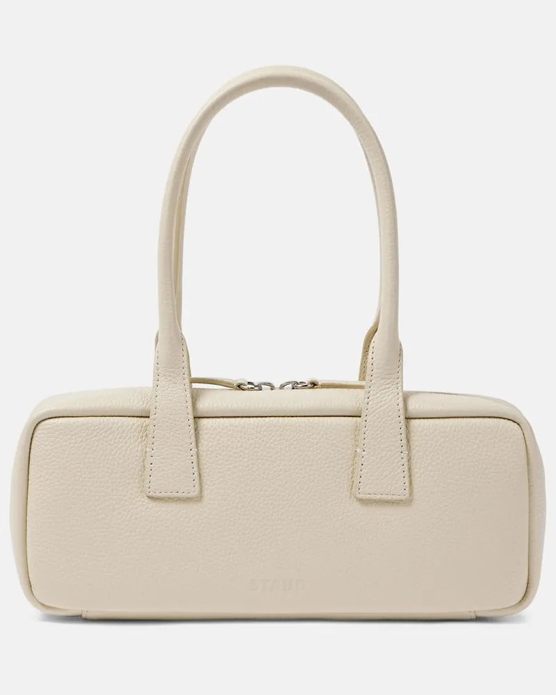 STAUD Schultertasche Dude Small aus Leder Weiß