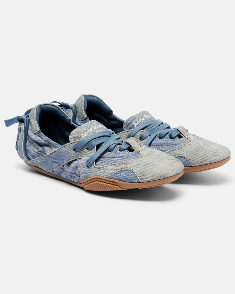 Acne Studios Ballerinas aus Leder Blau