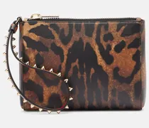 Bedruckte Clutch Cabata Small aus Leder