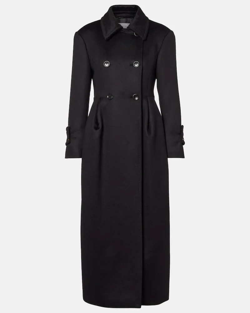 Max Mara Mantel Beati aus Kamelhaar Schwarz