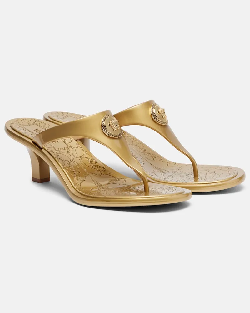 Versace Sandalen Alia 55 mit Metallic-Leder Gold