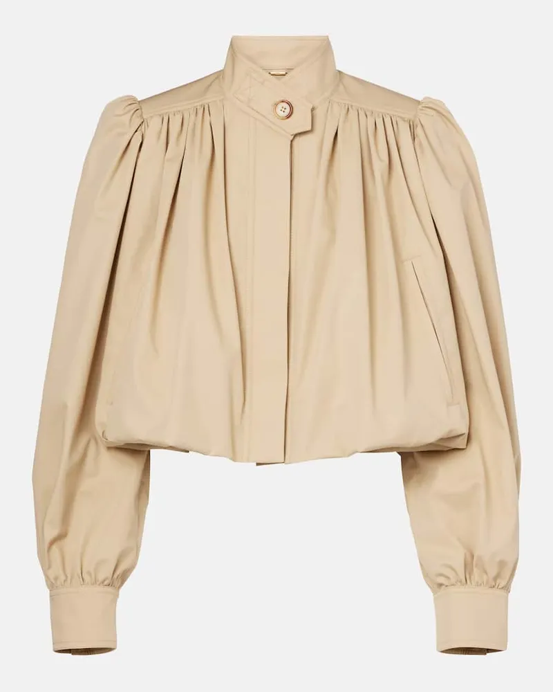Chloé Chloé Jacke aus Baumwoll-Gabardine Beige