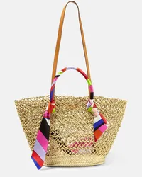 Emilio Pucci Shopper aus Stroh Multicolor