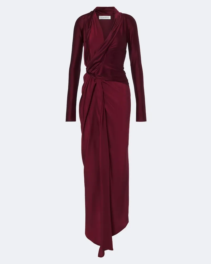 Victoria Beckham Midikleid Lea aus Jersey Weiß