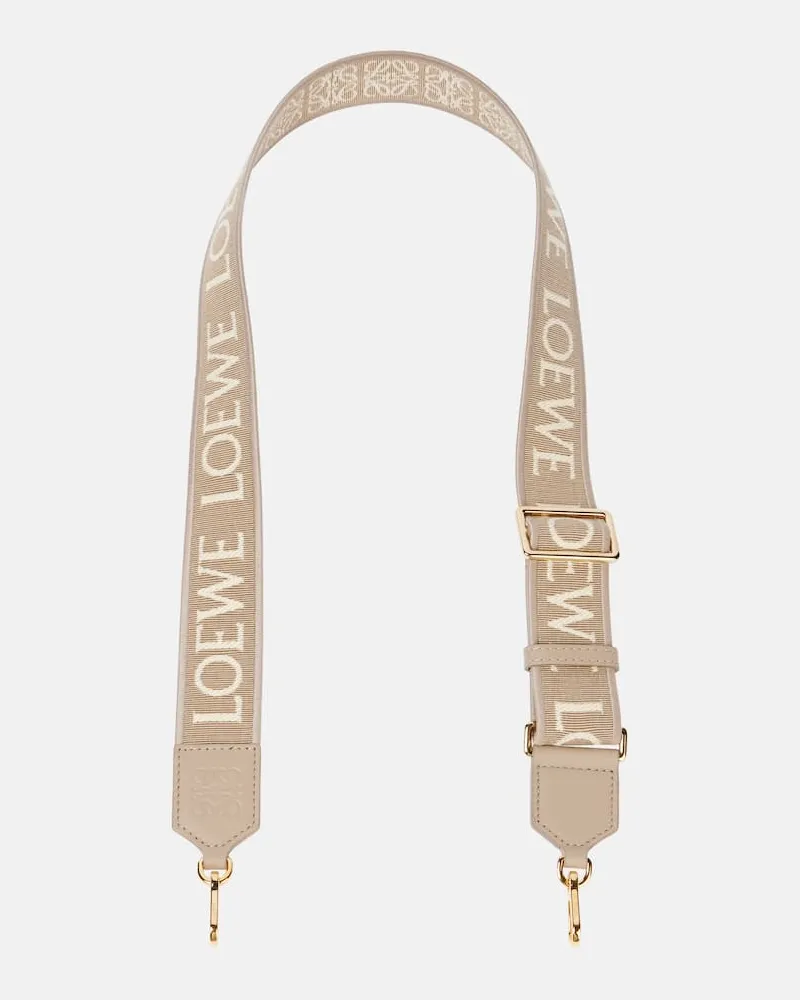 Loewe Schulterriemen Anagram mit Leder Beige