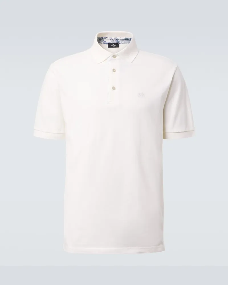 Etro Polohemd Pegaso aus Baumwoll-Piqué Weiß