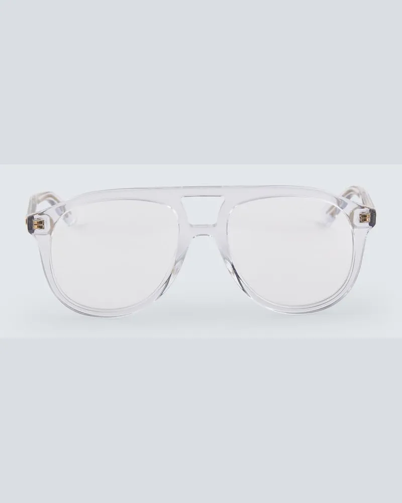 Gucci Aviator-Brille Weiã