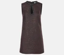 Minikleid aus Tweed mit Pailletten