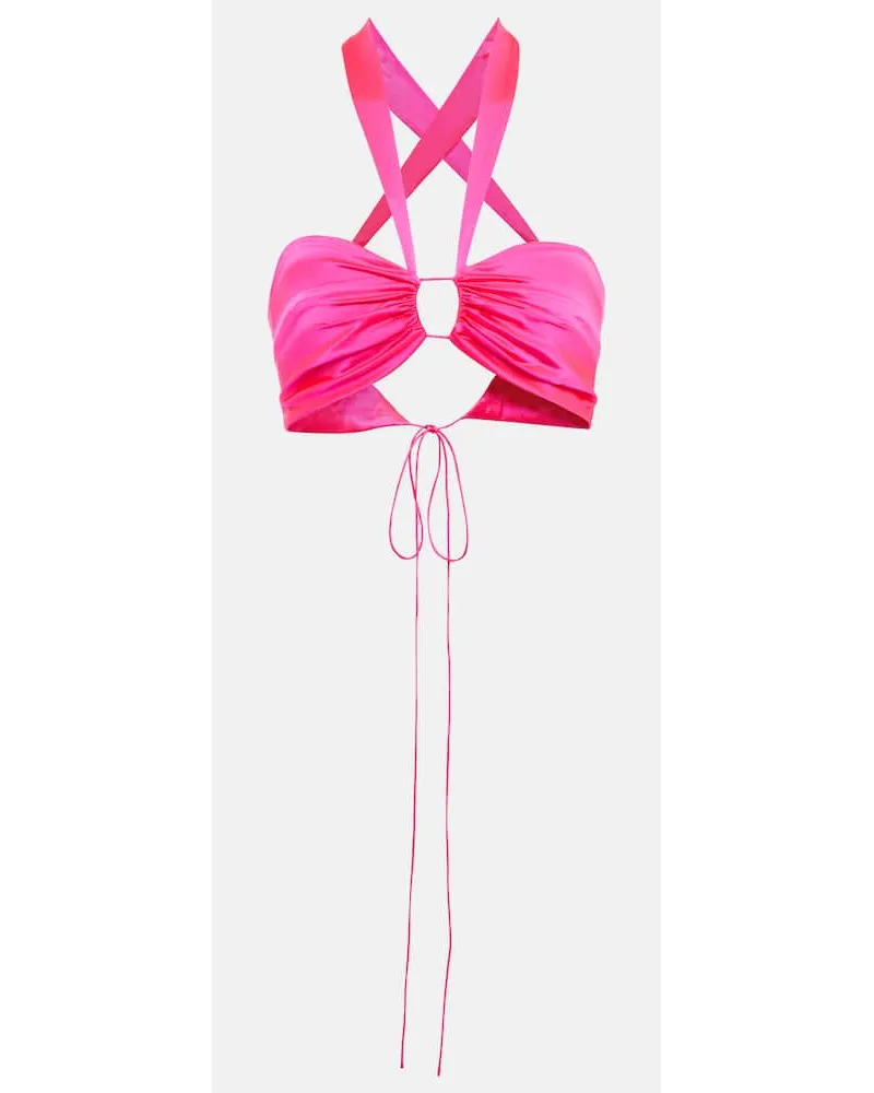 The Sei Bralette aus Seidensatin Pink