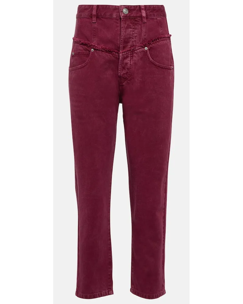 Isabel Marant High-Rise Straight Jeans Burgund