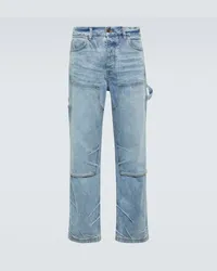 Amiri Mid-Rise Straight Jeans Blau