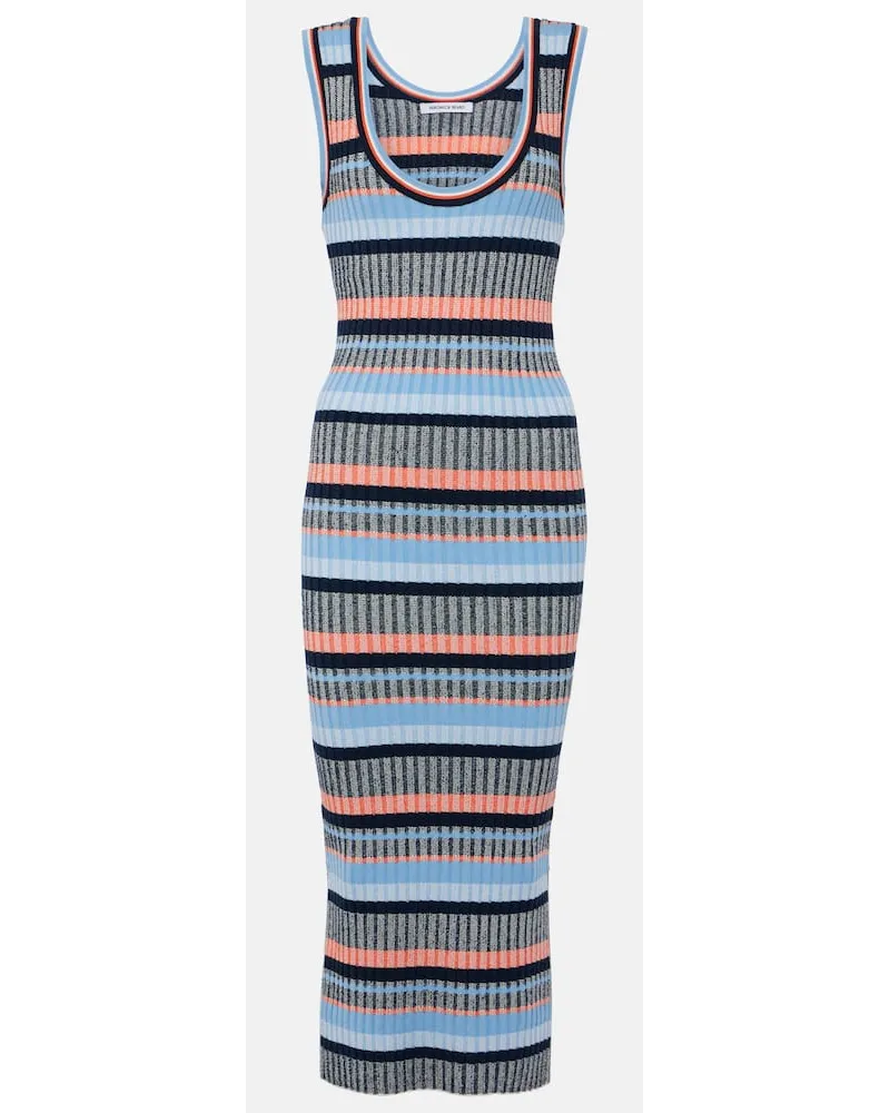 Veronica Beard Midikleid Fabiana aus Rippstrick Blau