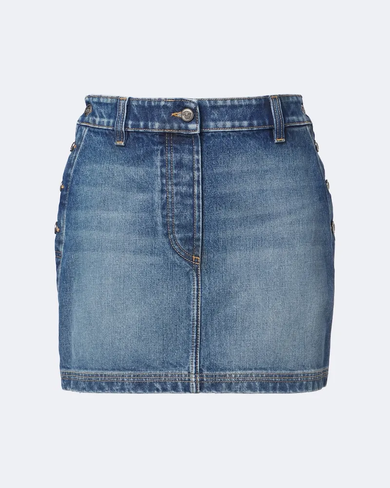Versace Minirock aus Denim Blau