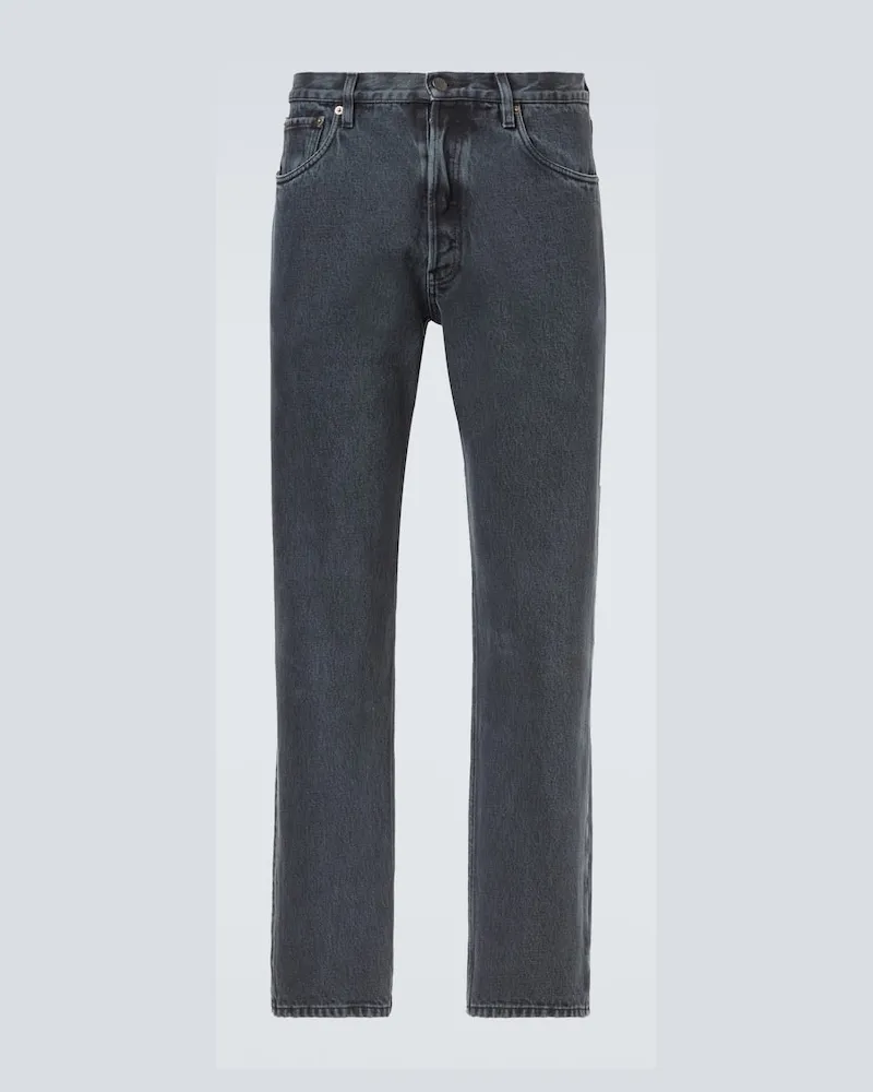 Prada Mid-Rise Straight Jeans Schwarz