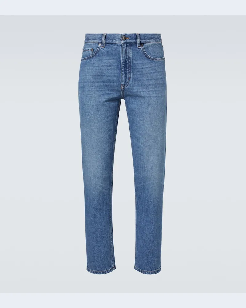 Ermenegildo Zegna Straight Jeans Roccia Blau