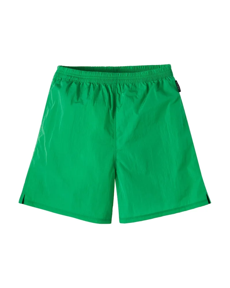 Gucci Bestickte Shorts Grün