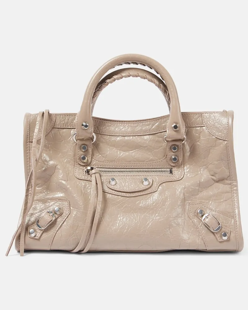 Balenciaga Tote Bag Le City Small aus Leder Beige