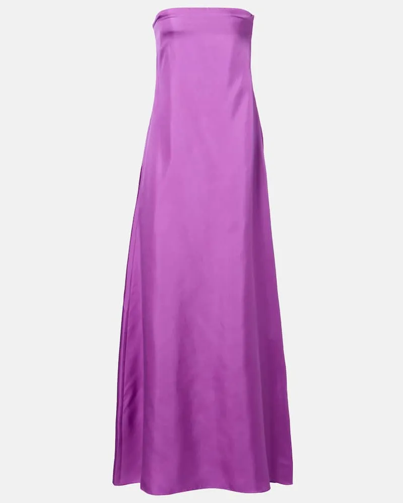 Christopher Esber Off-Shoulder-Robe aus Seidensatin Violett