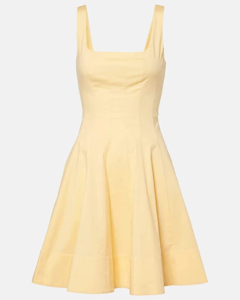 STAUD Minikleid Romy aus Baumwolle Gelb