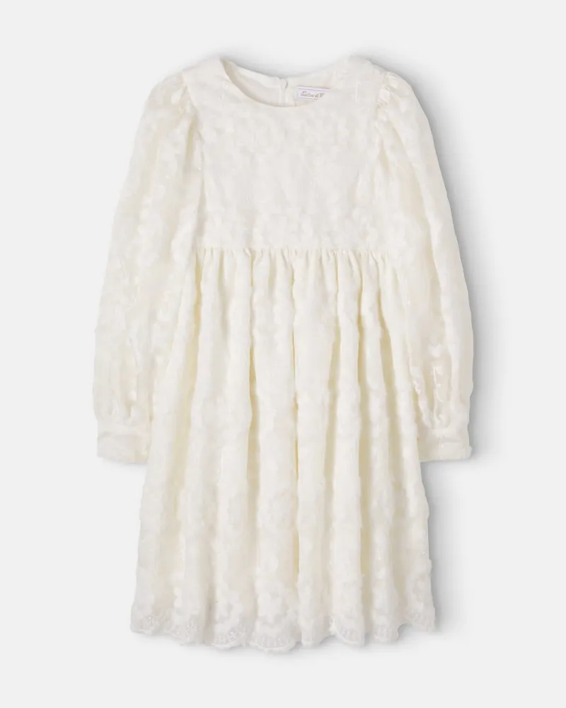 Tartine et Chocolat Kleid aus Samt Weiß