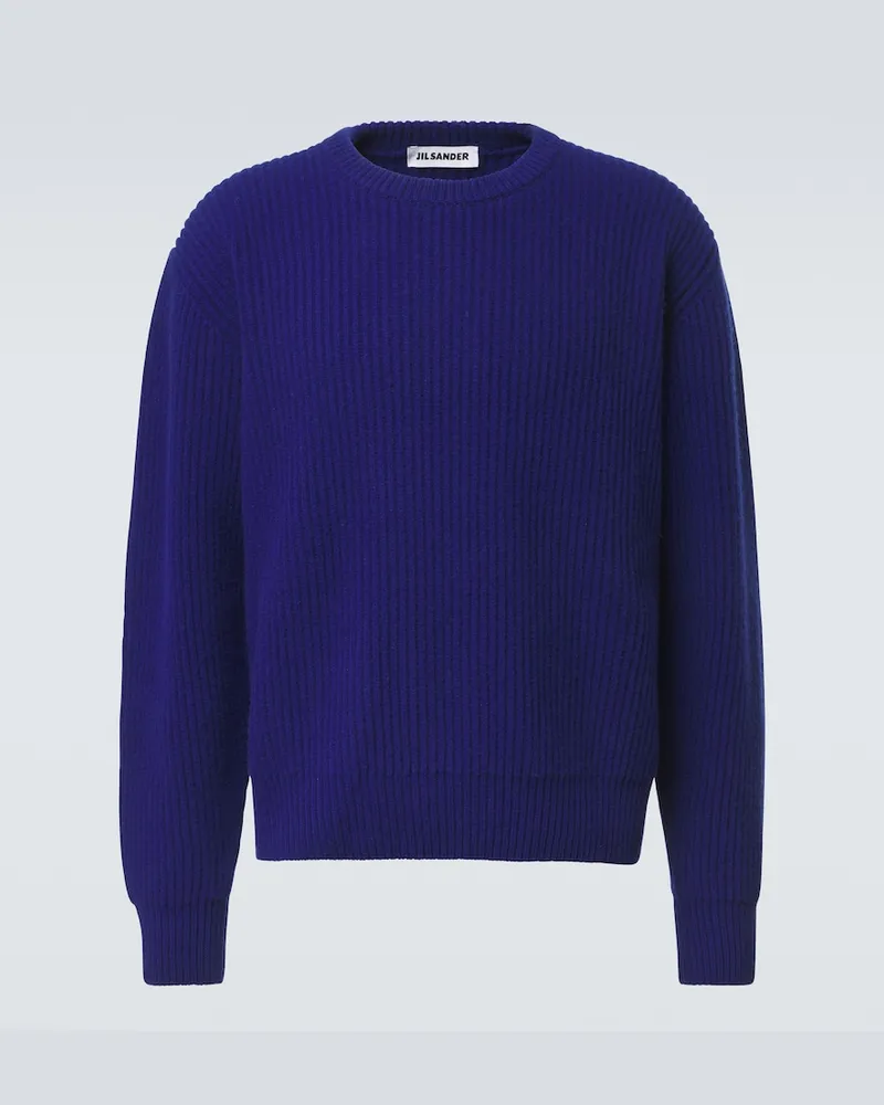 Jil Sander Pullover aus Wolle Blau