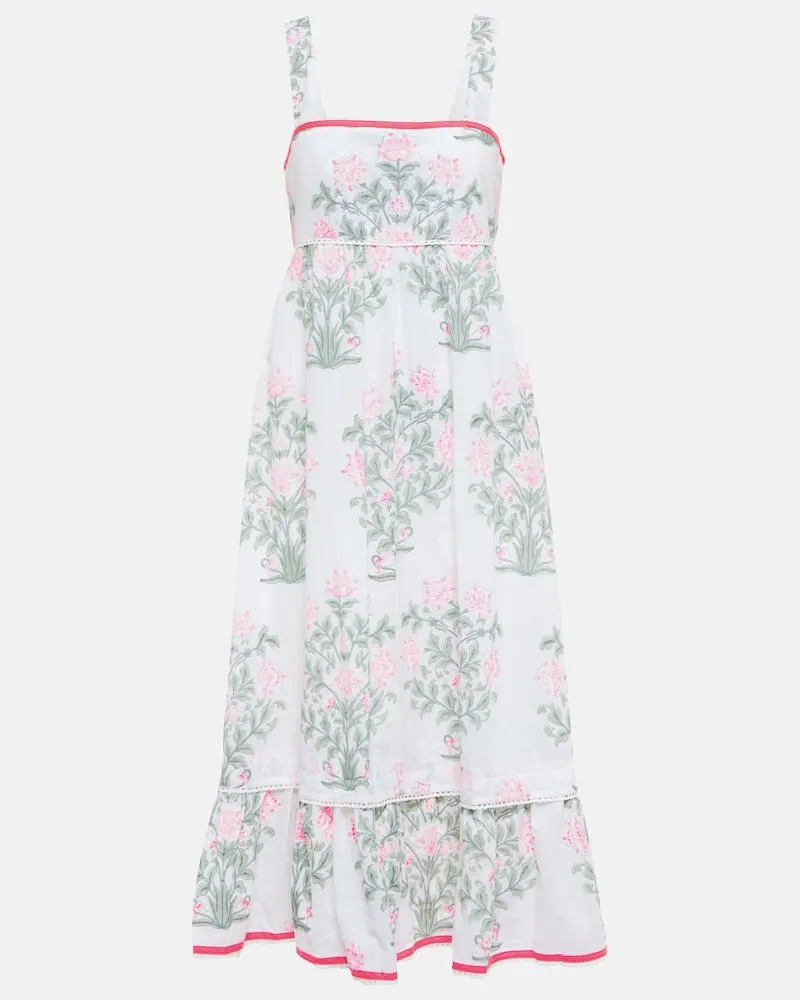 Juliet Dunn Bedrucktes Midikleid aus Baumwolle Multicolor