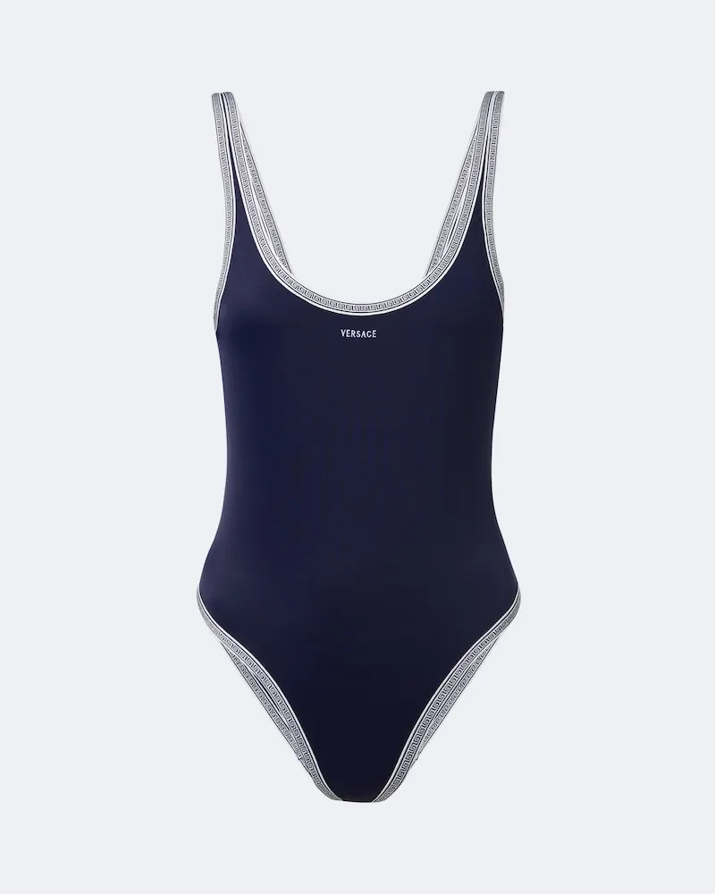 Versace Badeanzug Greca Blau