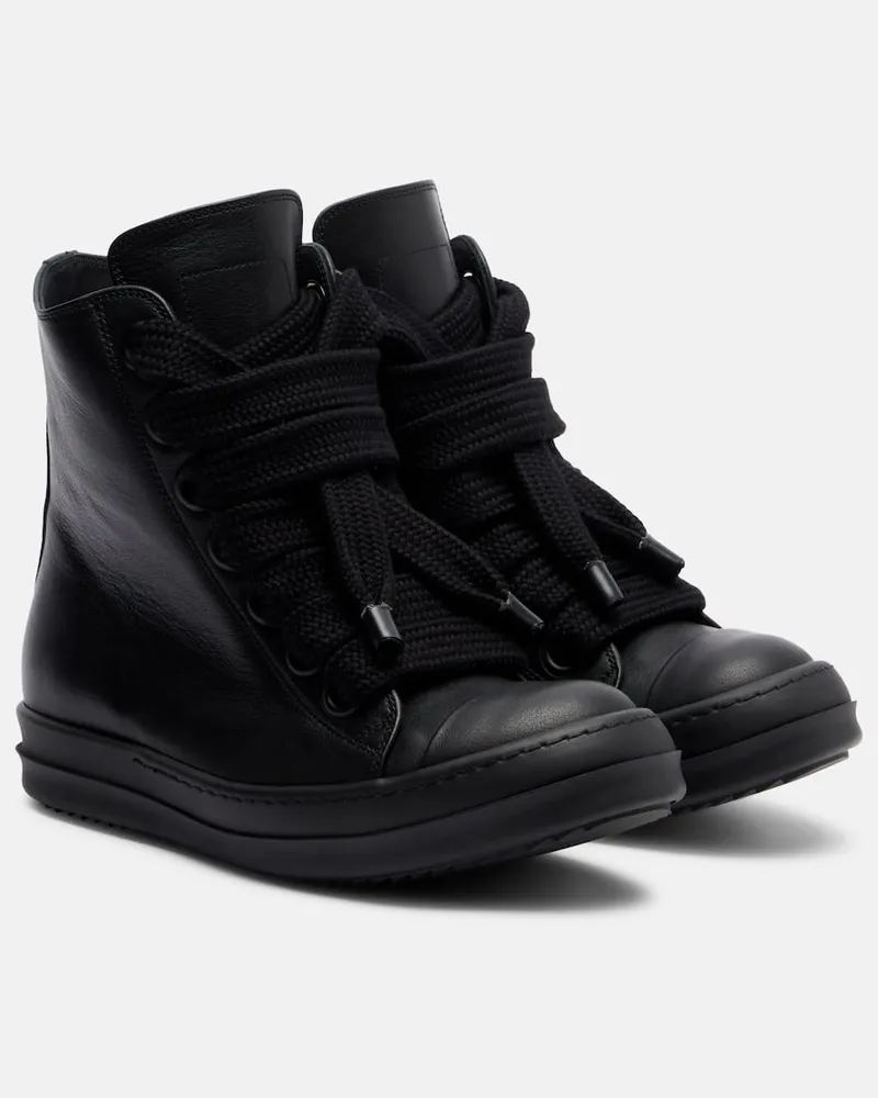Rick Owens Sneakers Jumbolace aus Leder Schwarz