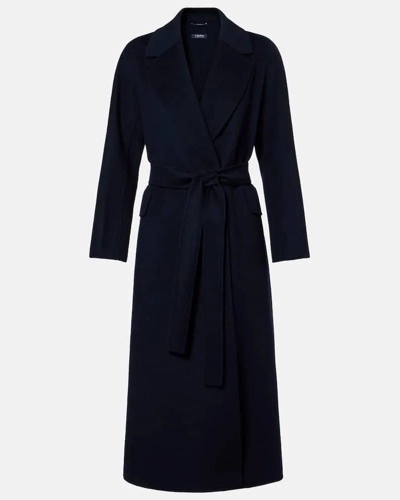 Max Mara Mantel aus Schurwolle Blau