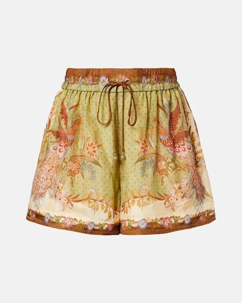 Zimmermann Shorts Indra aus Seide Multicolor