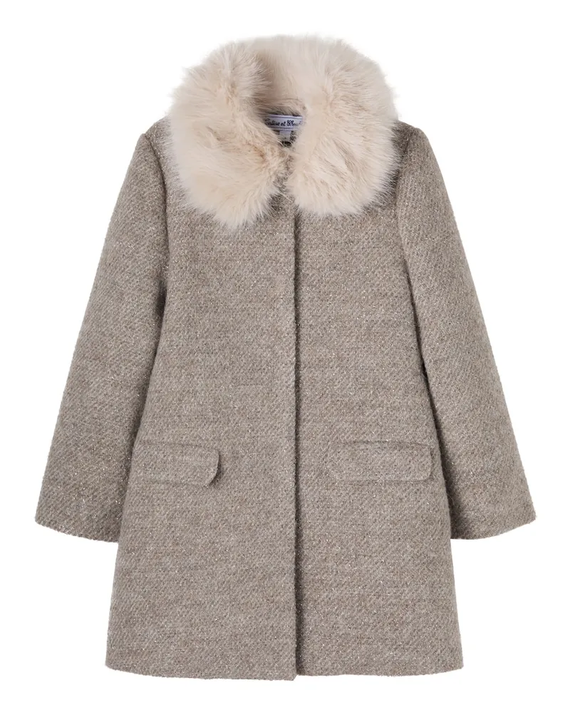 Tartine et Chocolat Mantel aus Tweed Grau