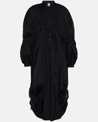 Noir Kei Ninomiya Hemdblusenkleid aus Baumwolle Schwarz