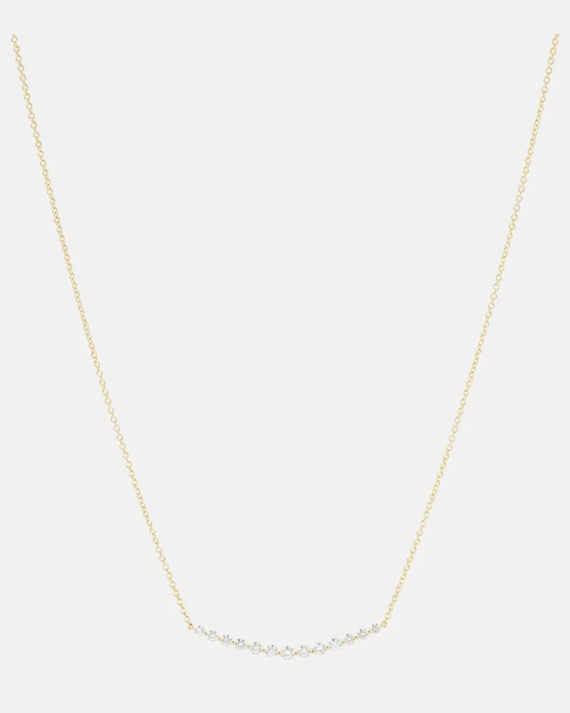 ANITA KO Halskette Crescent aus 18kt Gelbgold mit Diamanten Gold