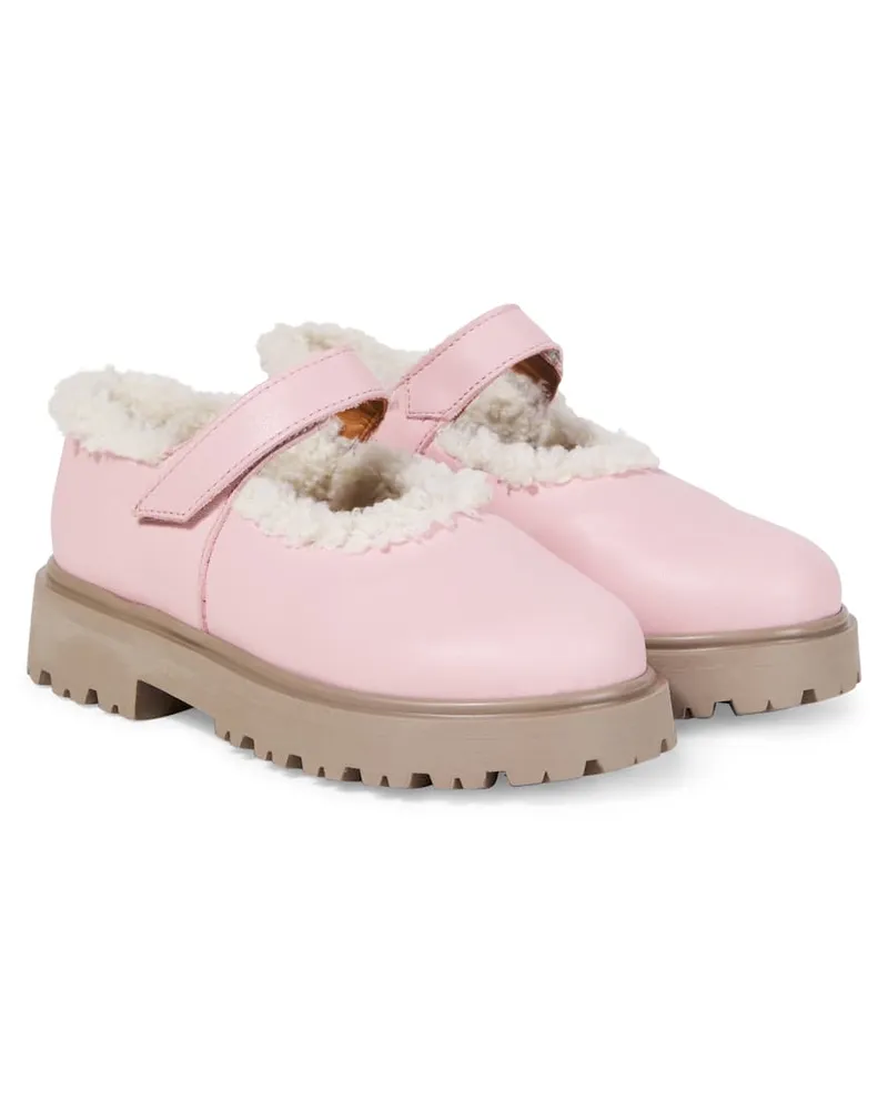 Pepe Jeans PèPè Mary-Jane-Ballerinas aus Leder Pink