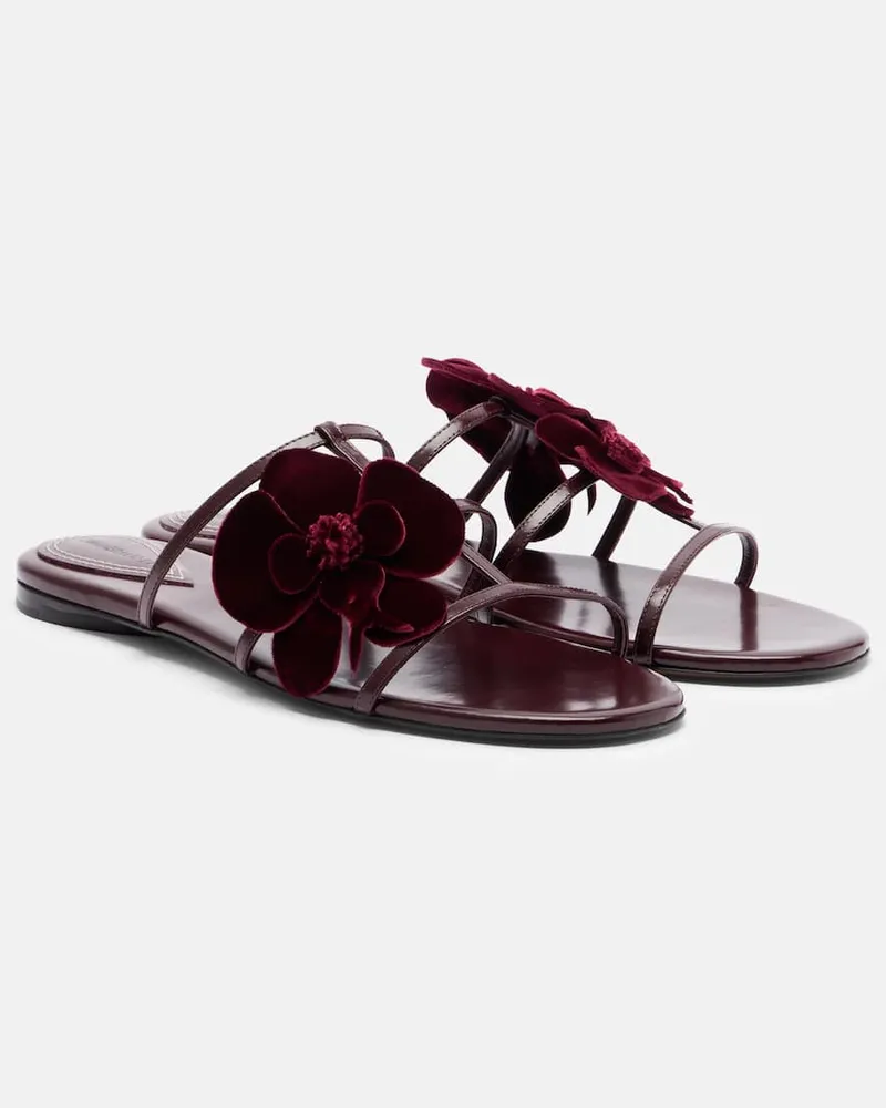 Zimmermann Sandalen Orchid aus Leder Burgund