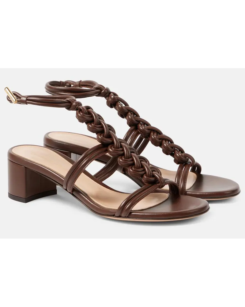 Gianvito Rossi Sandalen Capua 45 aus Leder Braun