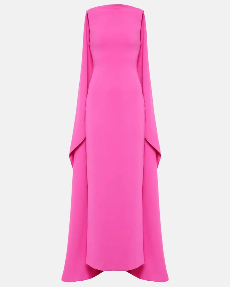 Solace London Robe Kaila aus Crêpe Rosa