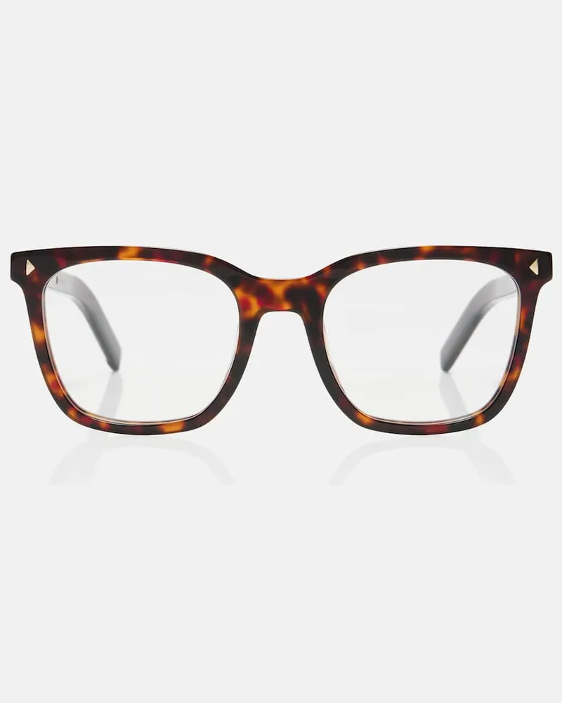Prada Eckige Brille Prada Braun