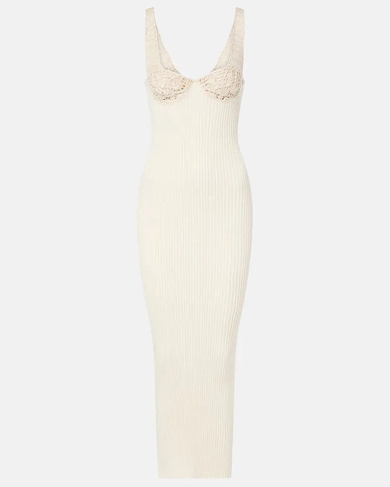 Magda Butrym Midikleid aus Rippstrick Nude