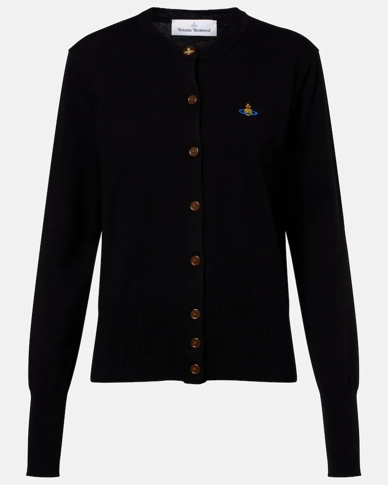 Vivienne Westwood Cardigan Bea aus Baumwolle und Kaschmir Schwarz