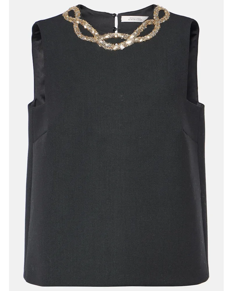 Dorothee Schumacher Verziertes Top Schwarz