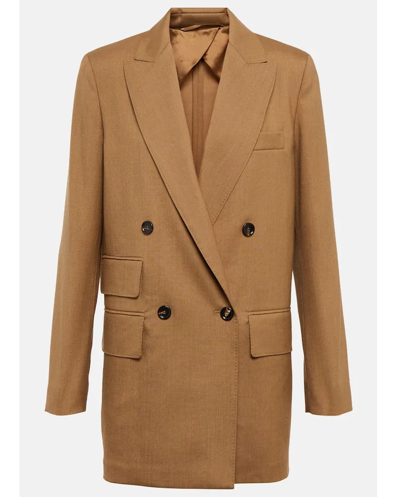Max Mara Blazer Luglio aus einem Wollgemisch Braun
